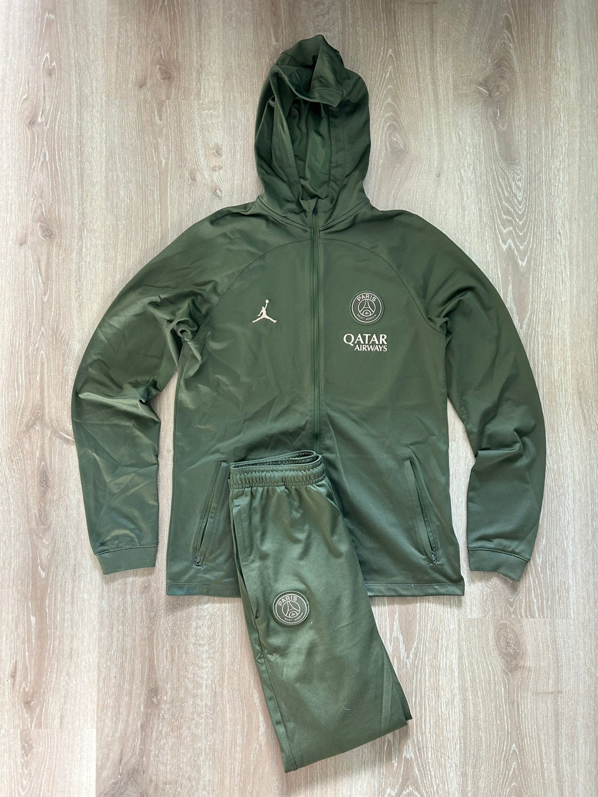 PSG groen trainingspak Jordan 23/24 Maat 158-170/XS, Jordan, Jordan, Ophalen of Verzenden, Zo goed als nieuw