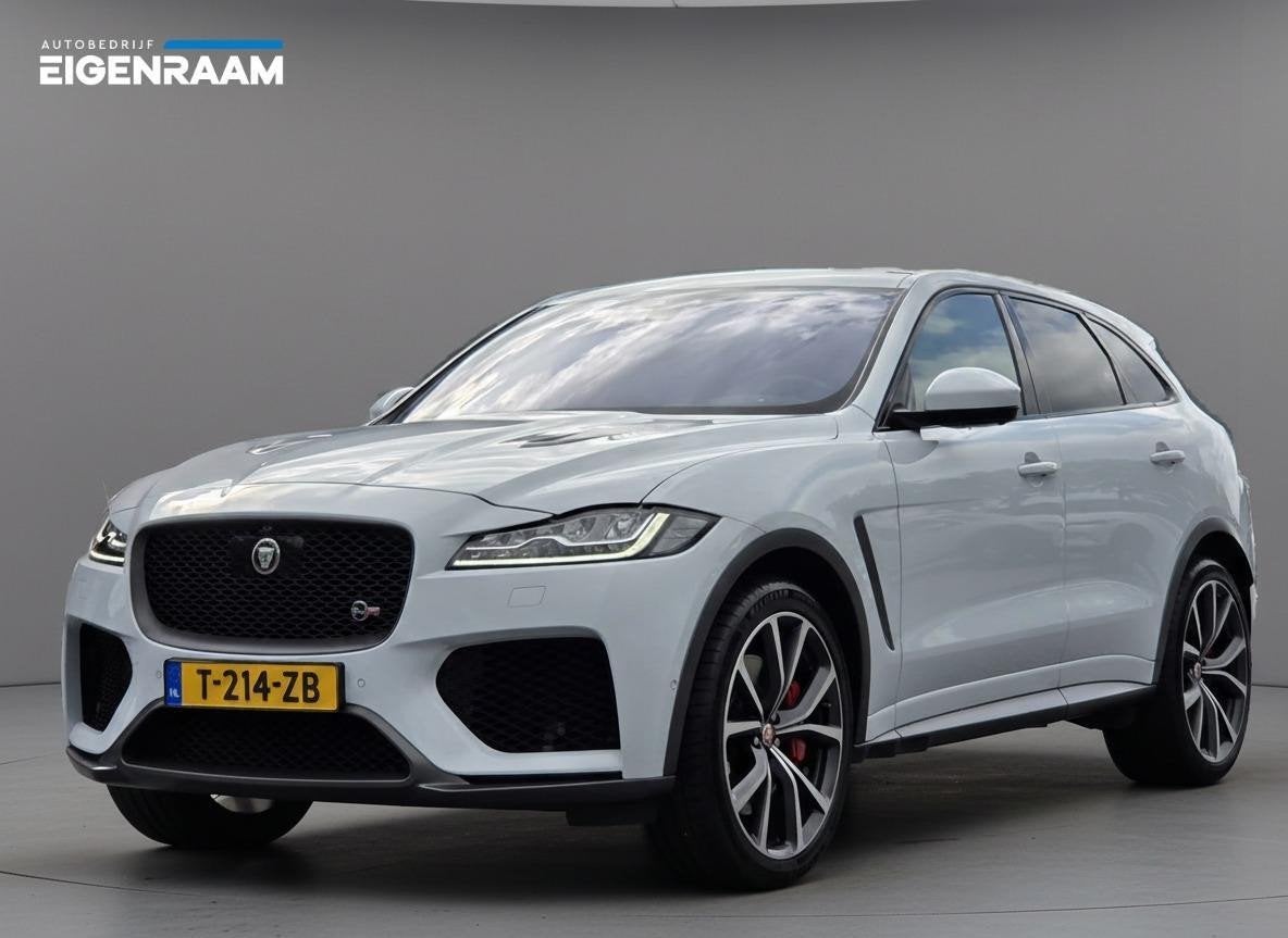 Jaguar F-Pace 5.0 V8 S/C AWD SVR | Bijzonder netjes | Goed o, Auto's, Jaguar, Automaat, 138 €/maand, Wit, Leder