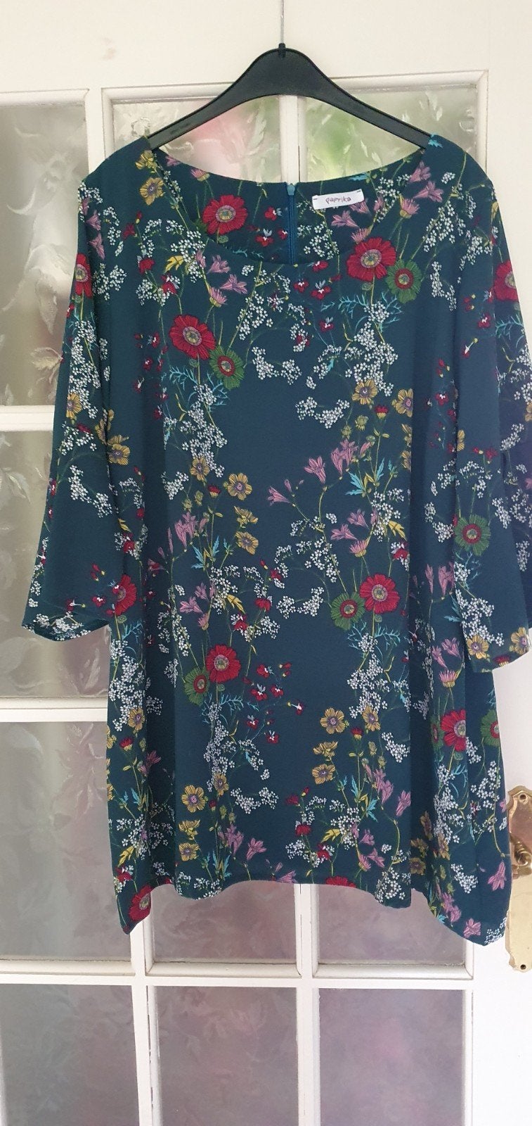 Paprika tuniek/jurk maat 48/50, Ophalen of Verzenden, Zo goed als nieuw, Jurk