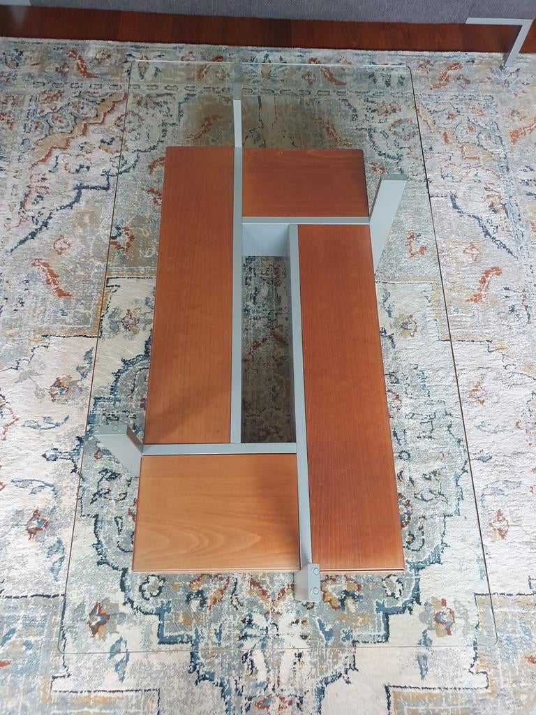 Mooie design salon tafel mirage kersen, Ophalen, Gebruikt, 100 tot 150 cm, 50 tot 100 cm