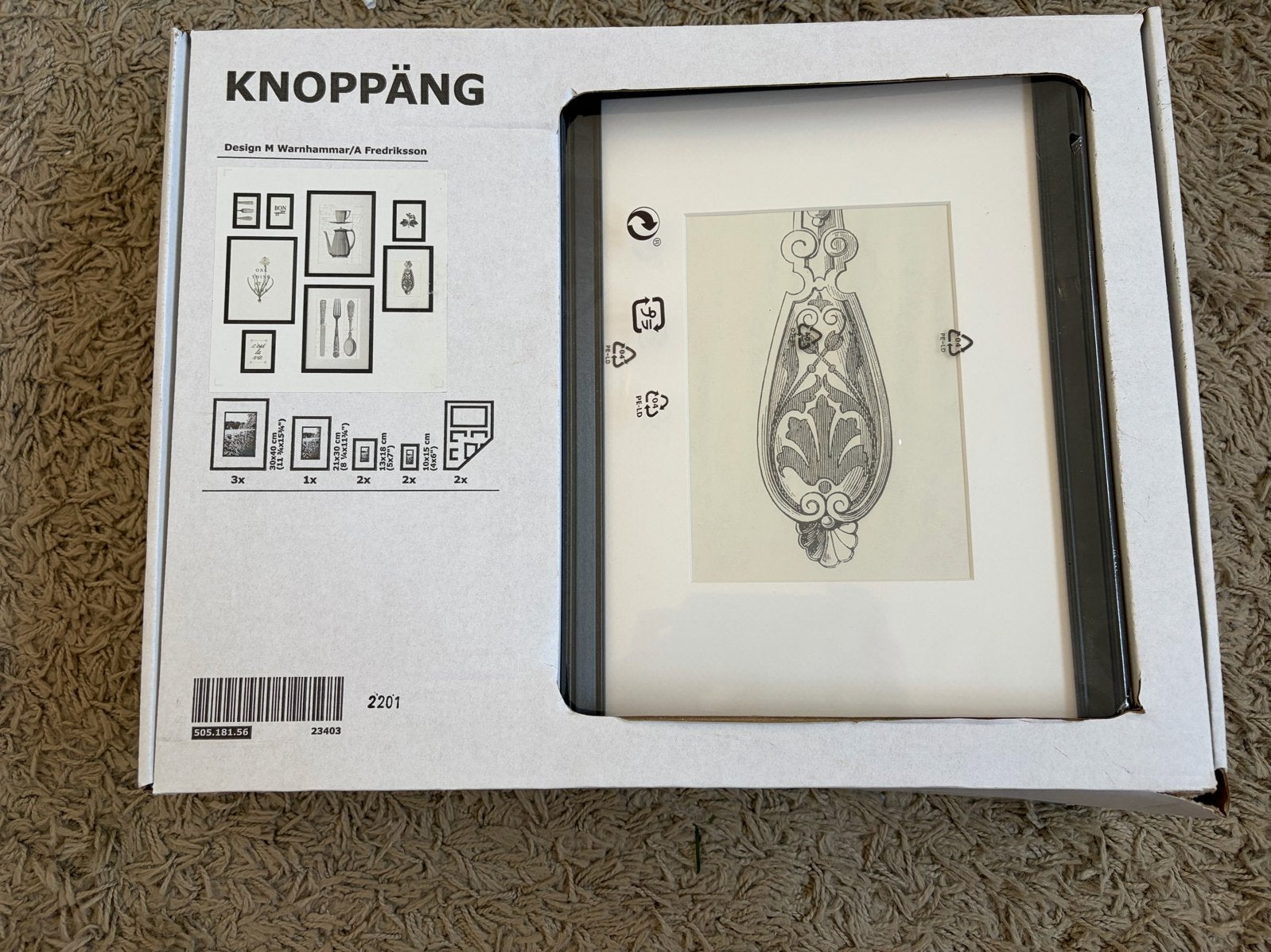 IKEA Knoppäng fotolijsten set - 8 stuks, Kunststof, Nieuw, Ophalen of Verzenden, Fotolijst