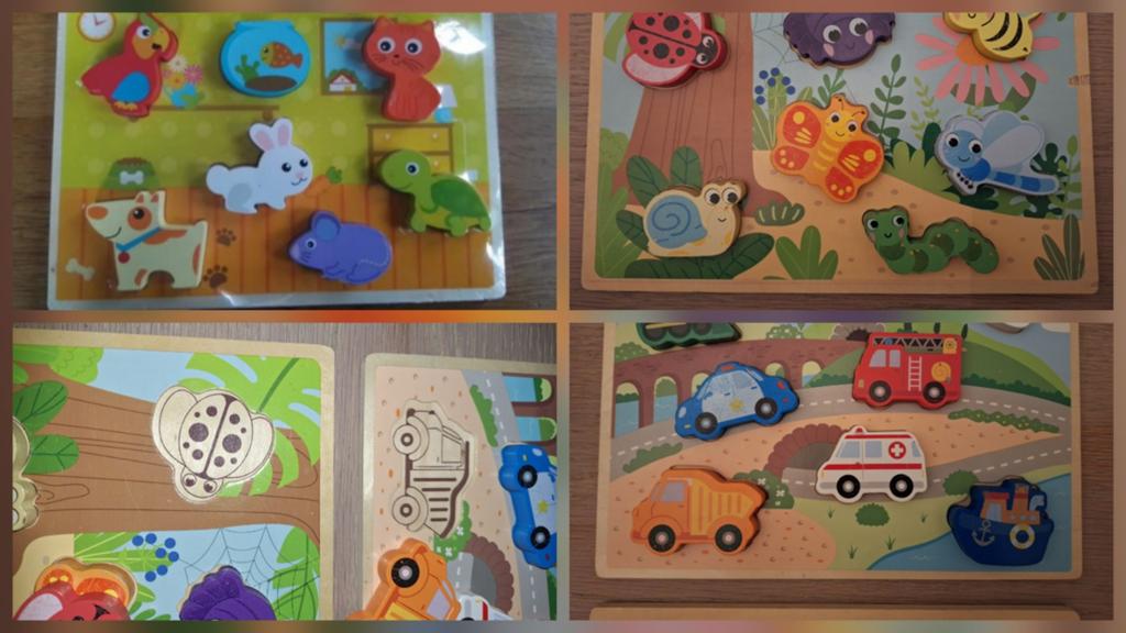 3 Houten Puzzel voor Kinderen -, Nieuw, Ophalen of Verzenden, Van hout, Minder dan 10 stukjes