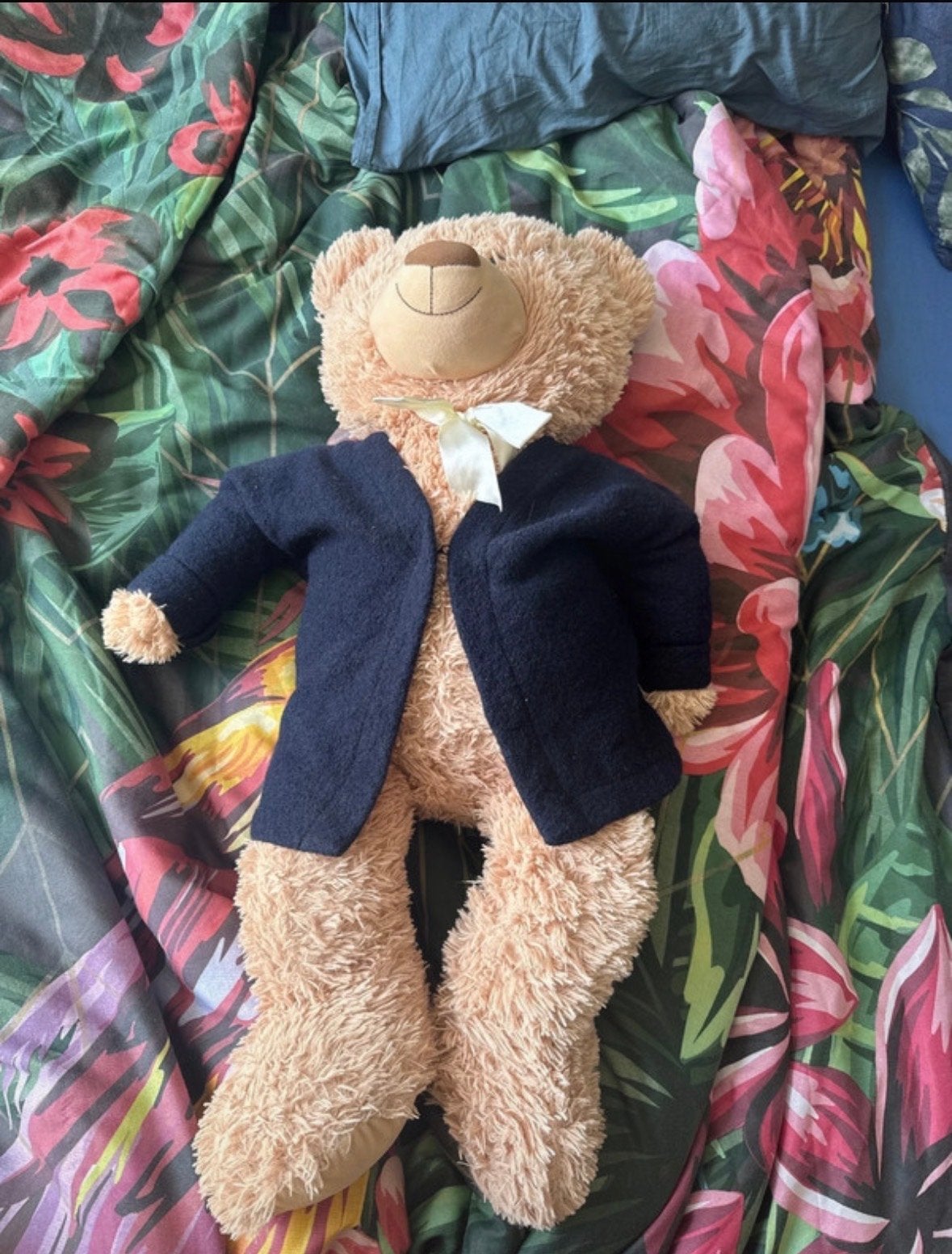 Grote knuffelbeer met jasje, Ophalen, Overige merken, Overige karakters, Beer