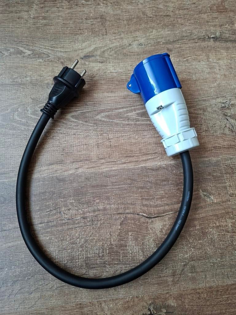 Frans verloop 0,5m Neopreen H07RN-F 3x2,5mm2 Budget versie, Caravans en Kamperen, Ophalen of Verzenden, Nieuw