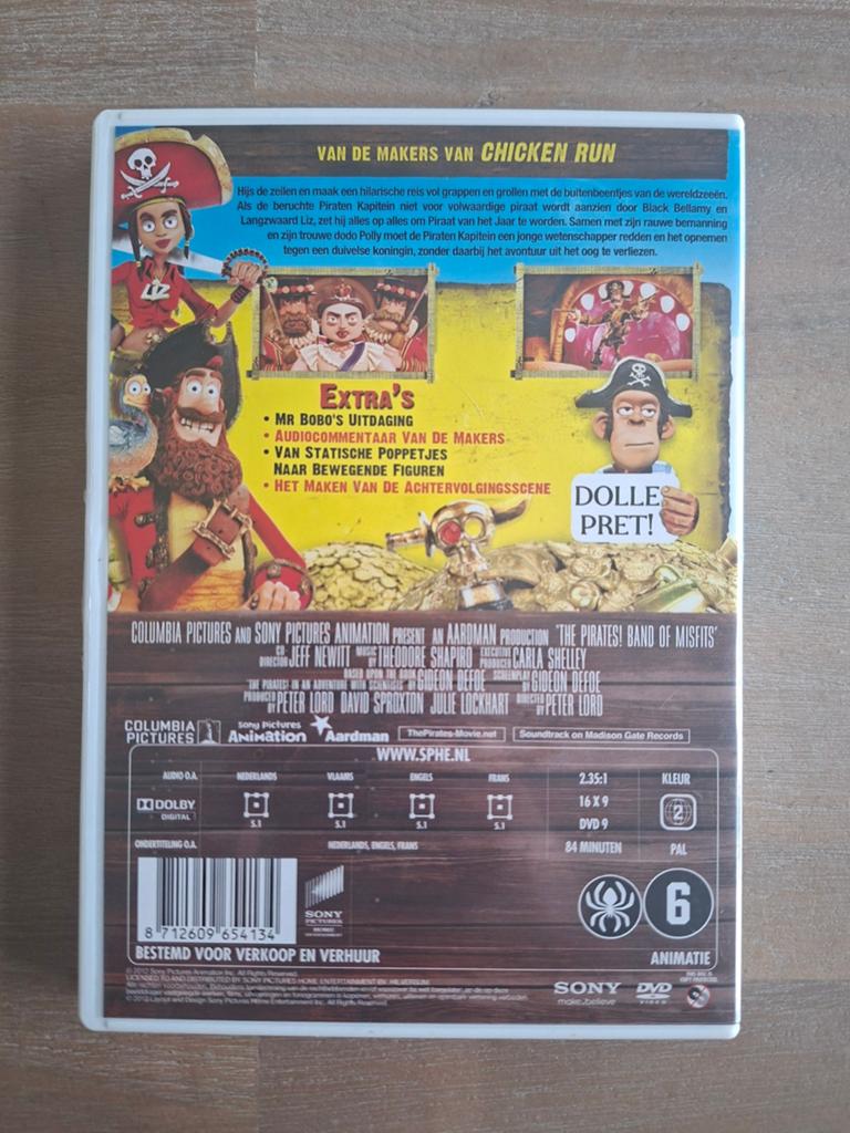 De Piraten! Alle Buitenbeentjes Aan Dek DVD, Europees, Gebruikt, Tekenfilm, Ophalen of Verzenden