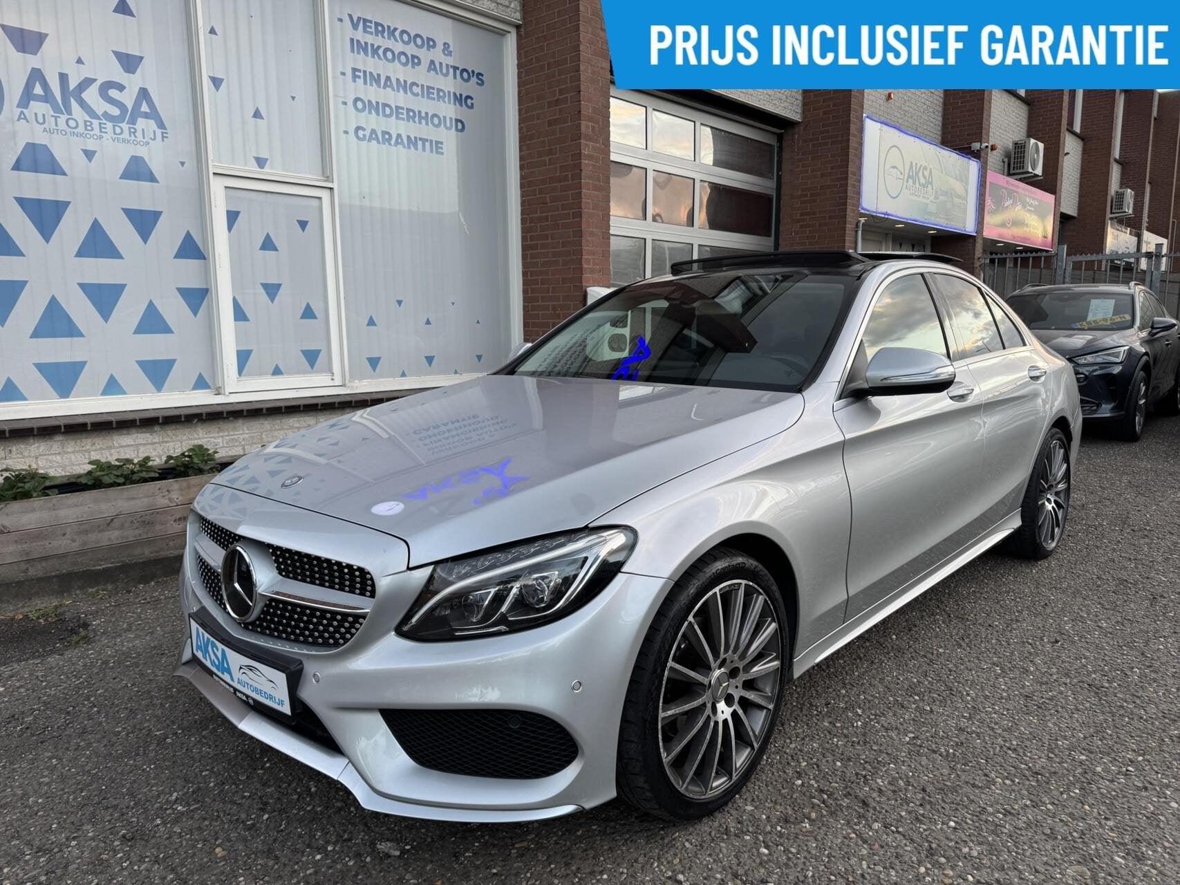 Mercedes C-klasse 200 Prestige Pano Camera Garantie Leder Bl, Auto's, Automaat, Euro 6, 4 cilinders, Automatische klimaatregeling