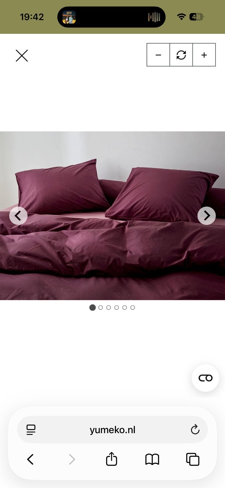 Dekbedovertrek percal katoen plum paradise Yumeko 240x220, Ophalen of Verzenden, Zo goed als nieuw