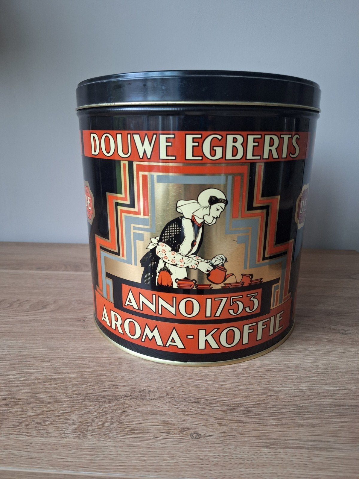 Vintage GROOT Douwe Egberts Aroma-Koffie Blik Anno 1753, Ophalen