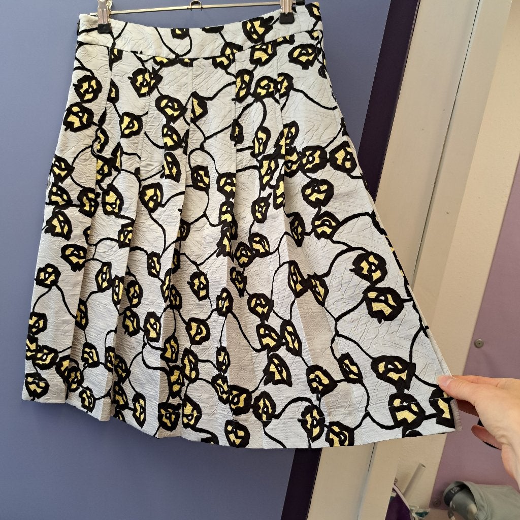 Marni ongedragen rok zilver grijs + gele bloemen XS-S 46135, Marni, ., Nieuw, Ophalen of Verzenden