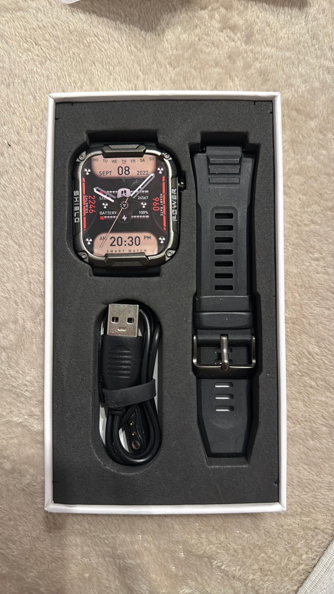 Gard pro ultra watch, Sieraden, Tassen en Uiterlijk, Smartwatches, Ophalen, Zo goed als nieuw, Zwart, Android