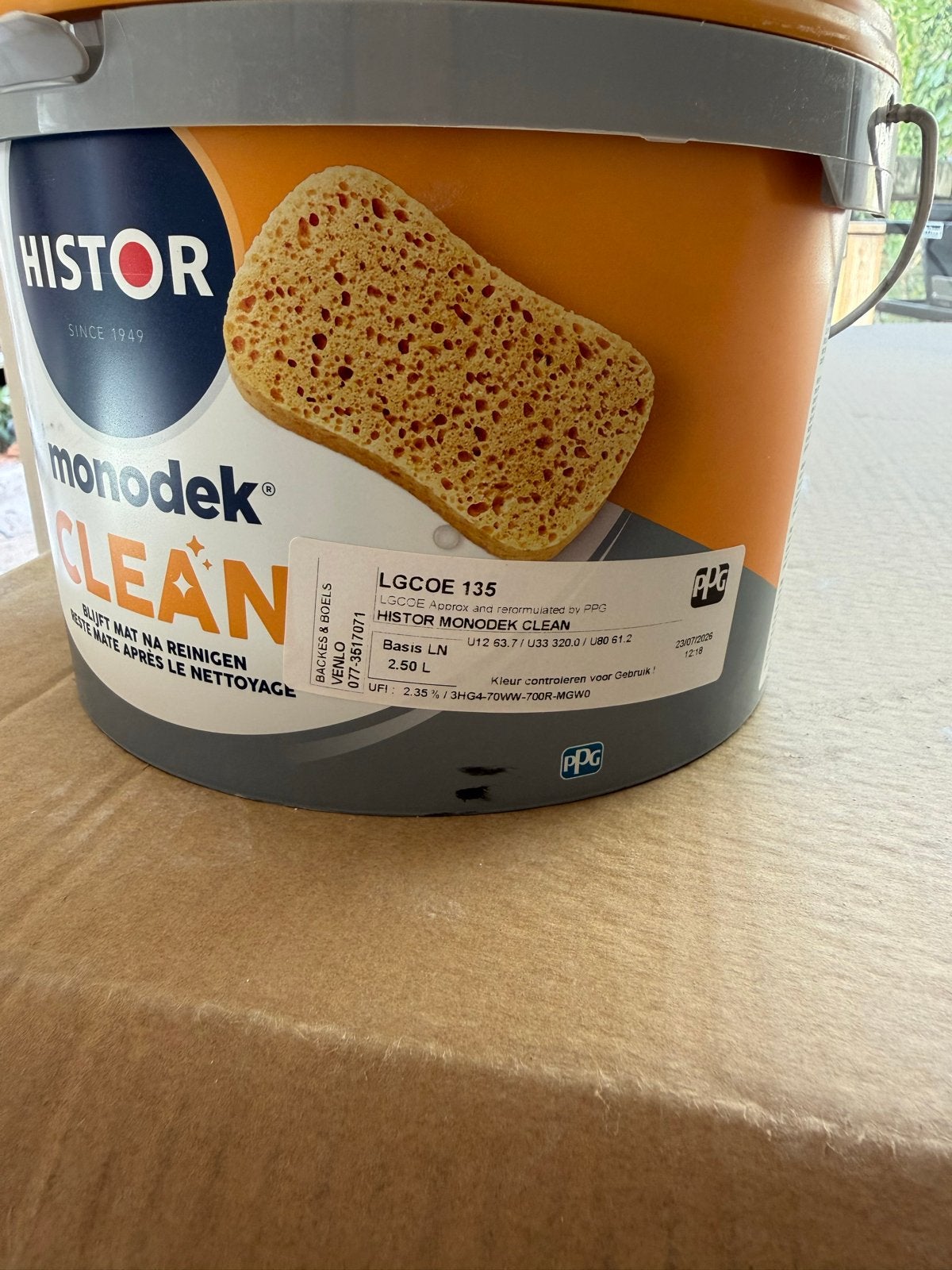 Histor Monodek Clean Muurverf - 2.5L - Little Green Sunlight, Ophalen, Geel, Nieuw, Verf