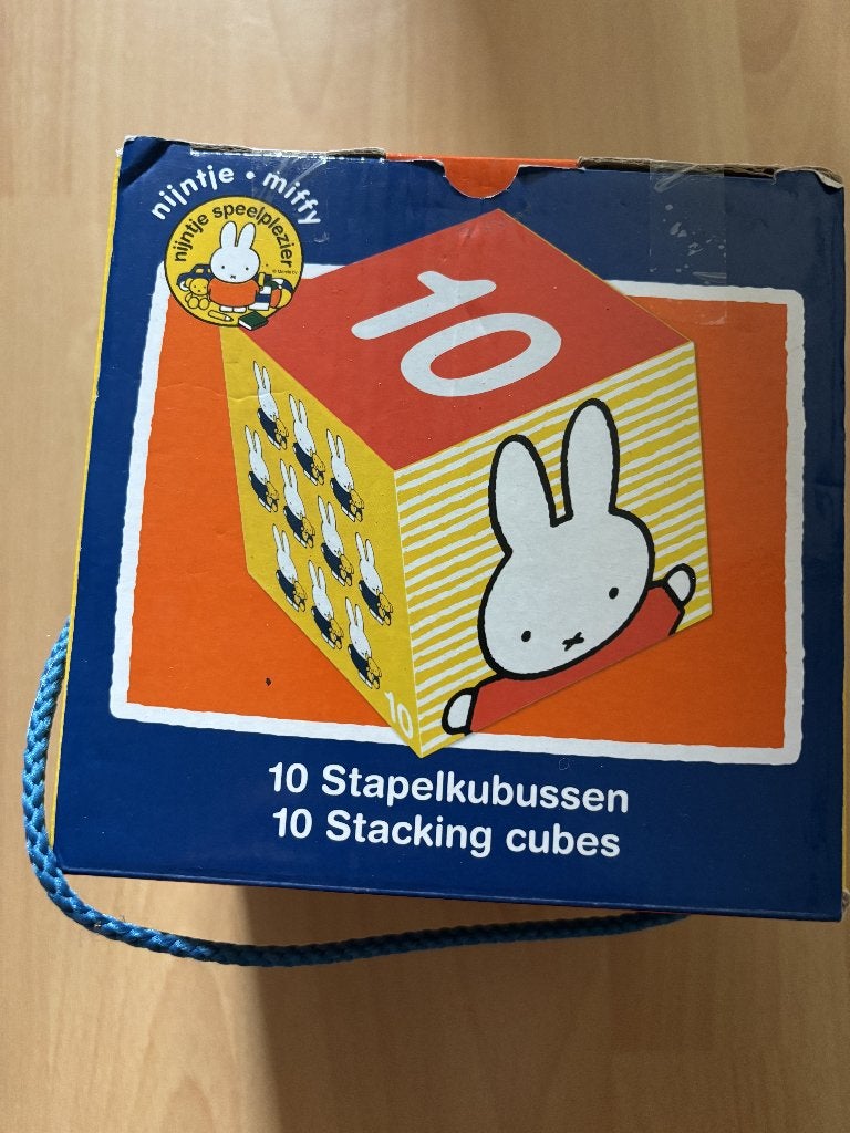 Nijntje Stapelkubussen - 10 Stapelblokken, Ophalen of Verzenden, Zo goed als nieuw, Overige typen