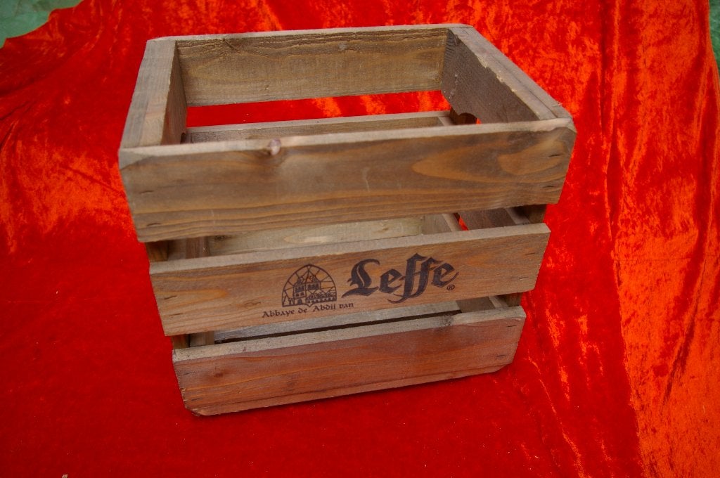 Leffe houten kratje - 21 x 29 x 25,5 cm, Verzamelen, Ophalen of Verzenden, Gebruikt, Overige typen, Leffe