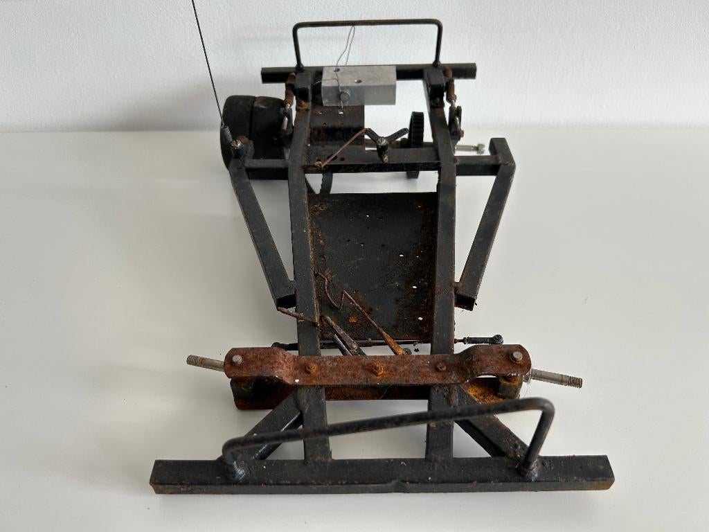 Vintage stockcar chassis 1/8 nitro rc auto, Ophalen of Verzenden, Gebruikt, Nitro, Auto onroad