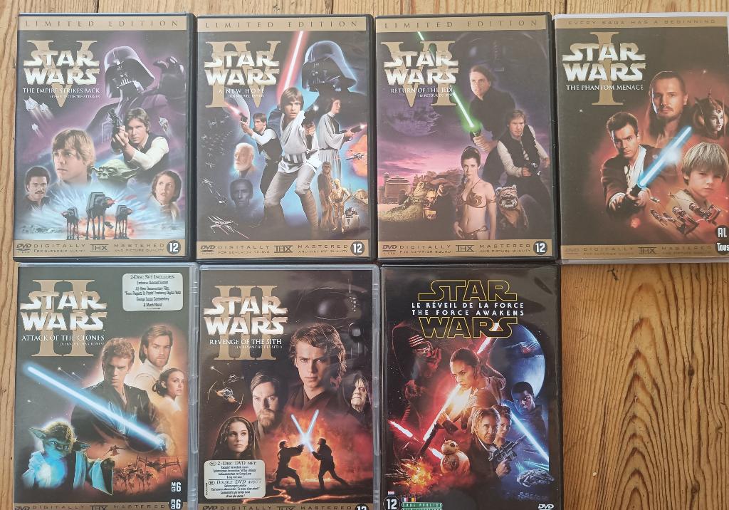 13X DVD STAR WARS LIMITED EDITIONS NIEUWSTAAT, Cd's en Dvd's, Alle leeftijden, Verzenden, Zo goed als nieuw, Science Fiction