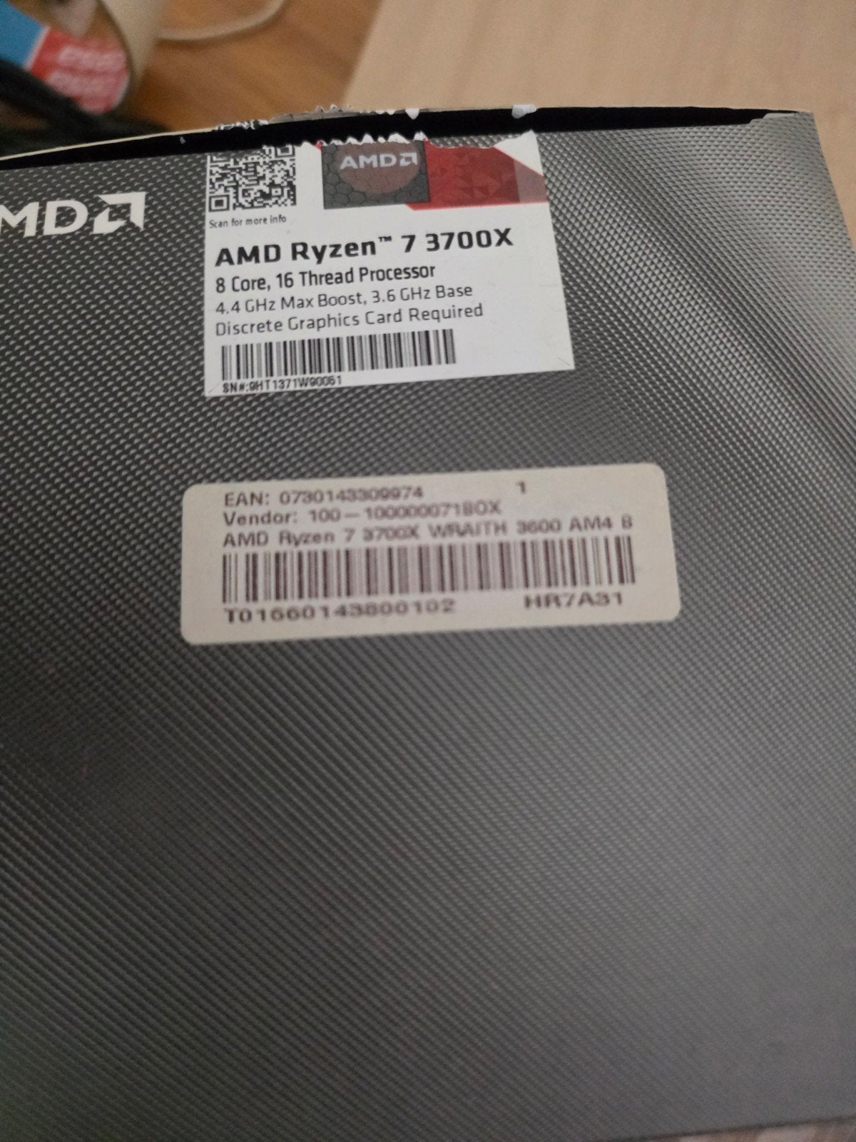 AMD Ryzen 7 3700X Processor - Zo goed als nieuw, Computers en Software, Processors, 8-core, AMD Ryzen 7 3700X, Ophalen of Verzenden