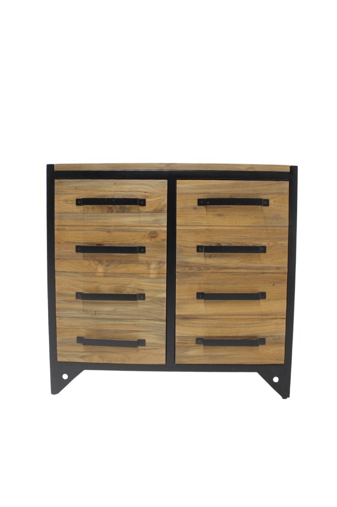 klein industrieel dressoir 90 cm, Huis en Inrichting, Kasten | Dressoirs, Nieuw, 25 tot 50 cm, Teakhout, Met deur(en)