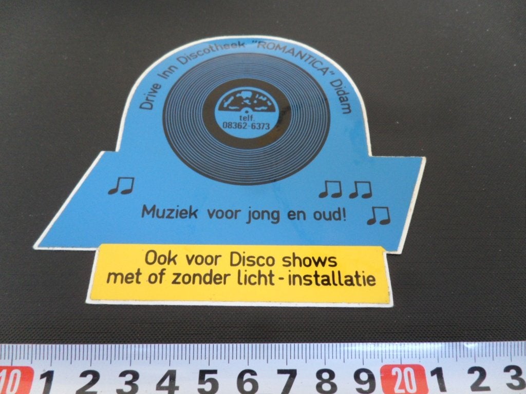 sticker Didam Drive Inn Discotheek ROMANTICA *, Ophalen, Zo goed als nieuw