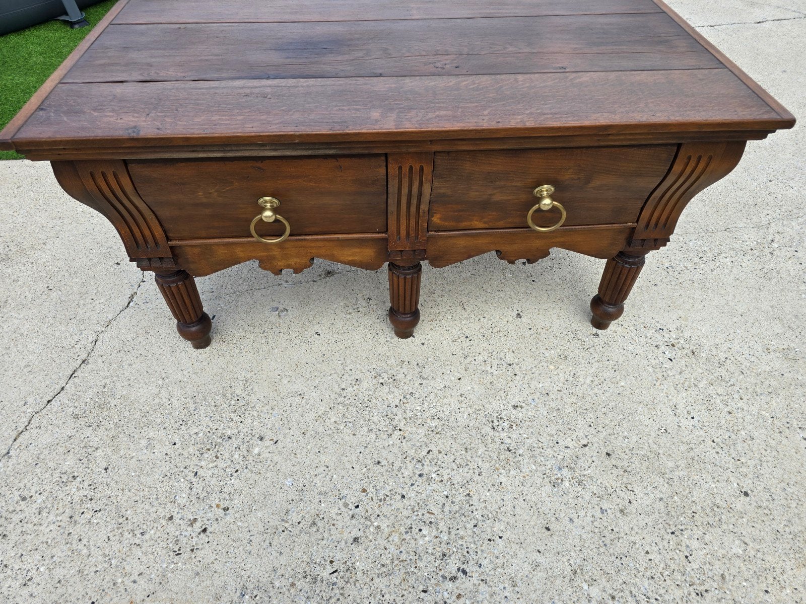 Antieke houten tafel met lades - perfecte staat, Antiek en Kunst, Antiek | Meubels | Tafels, Ophalen