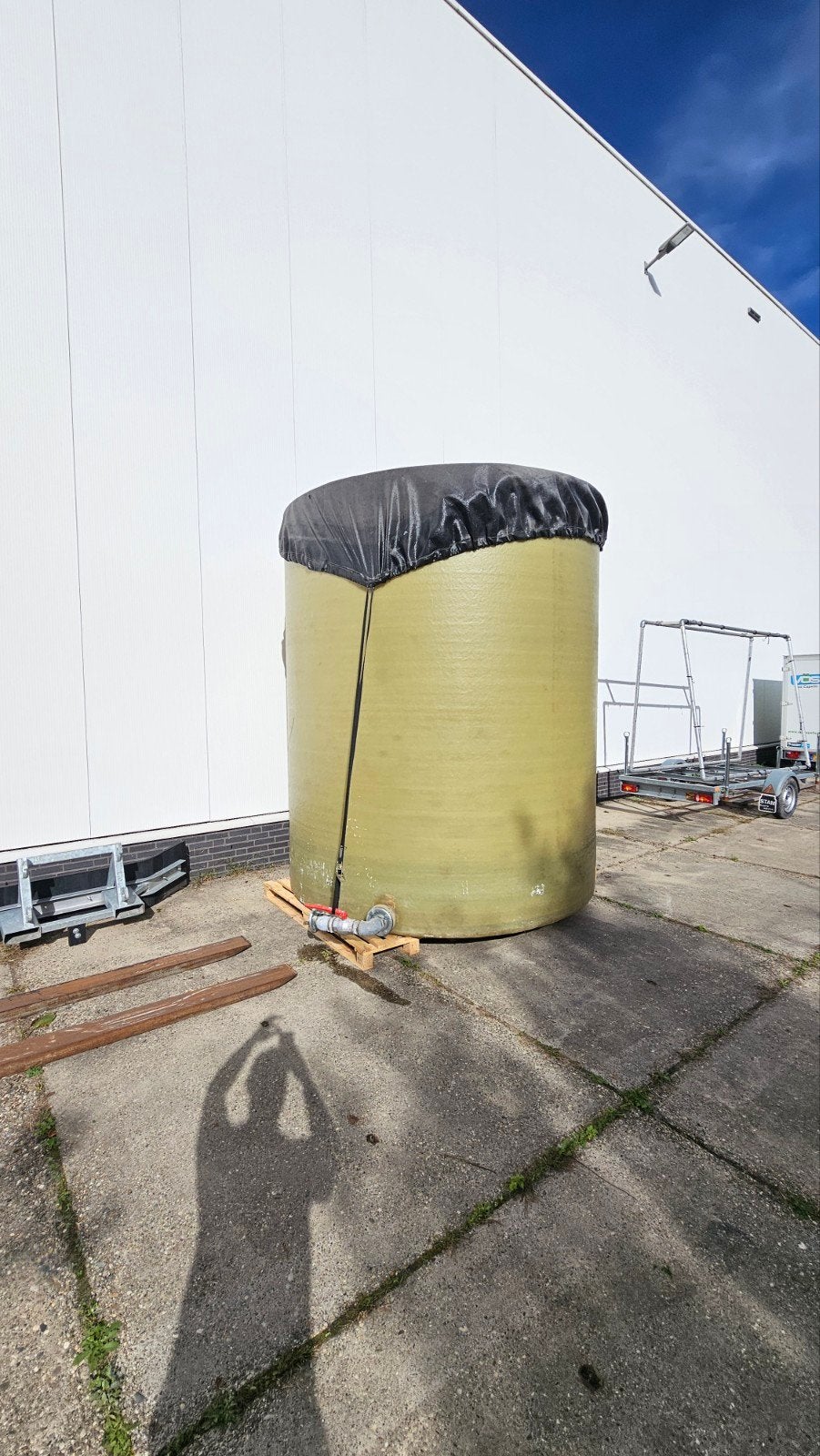 Polyester bassin 20m³ met 3 inch flens, Tuin en Terras, Ophalen, Gebruikt, Rond, Overige typen