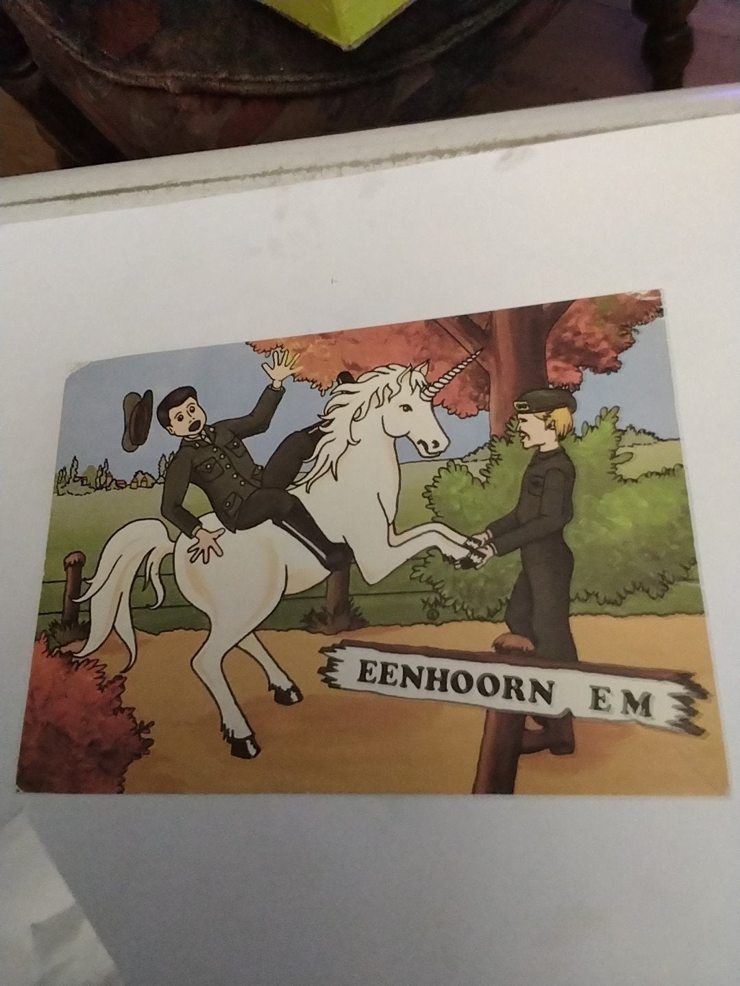 Oude ansichtkaart: Eenhoorn Em - Humoristische kaart, Ophalen of Verzenden, 1960 tot 1980, Gelopen