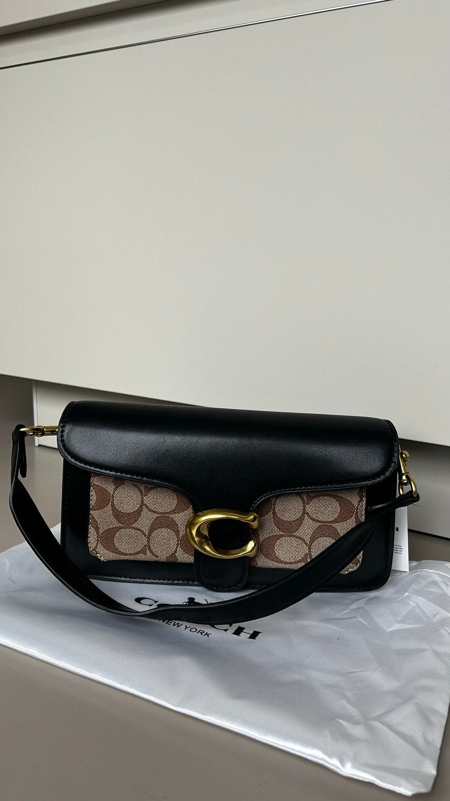 Coach Tabby Schoudertas Zwart met Monogram, Ophalen of Verzenden, Nieuw, Zwart, Schoudertasje