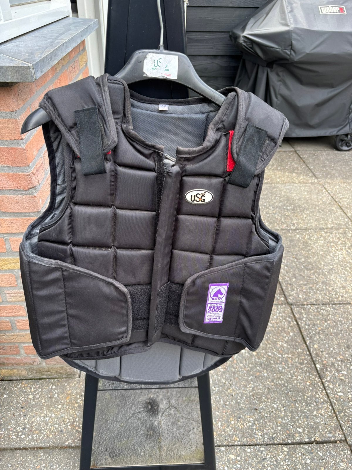 USG bodyprotector zwart, maat AM (adult medium), Dieren en Toebehoren, Ophalen of Verzenden, Zo goed als nieuw