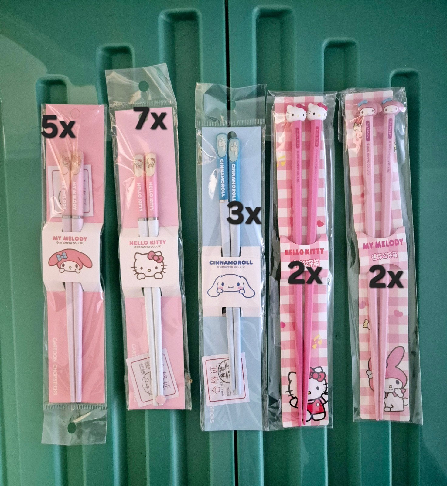 19 Chineze stokjes, Melody,  Kitty en Cinnamoroll, Sieraden, Tassen en Uiterlijk, Ophalen of Verzenden, Nieuw, Overige typen