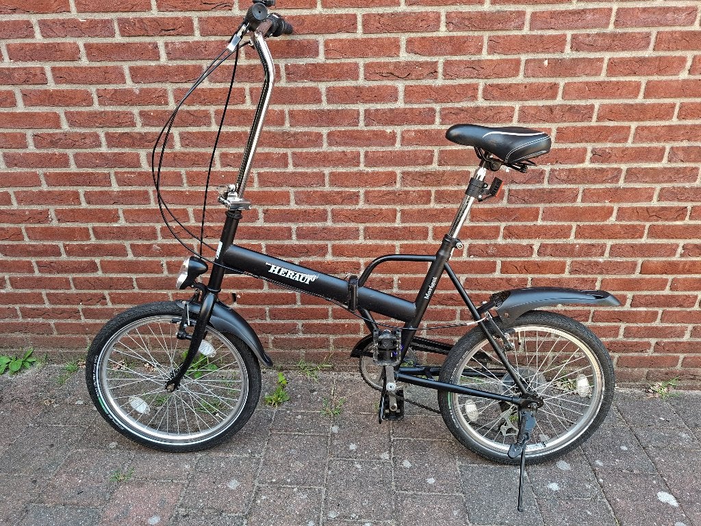 Vouwfiets 2 jaar oud, Gebruikt, Heren, 16 tot 18 inch, Totaal opvouwbaar