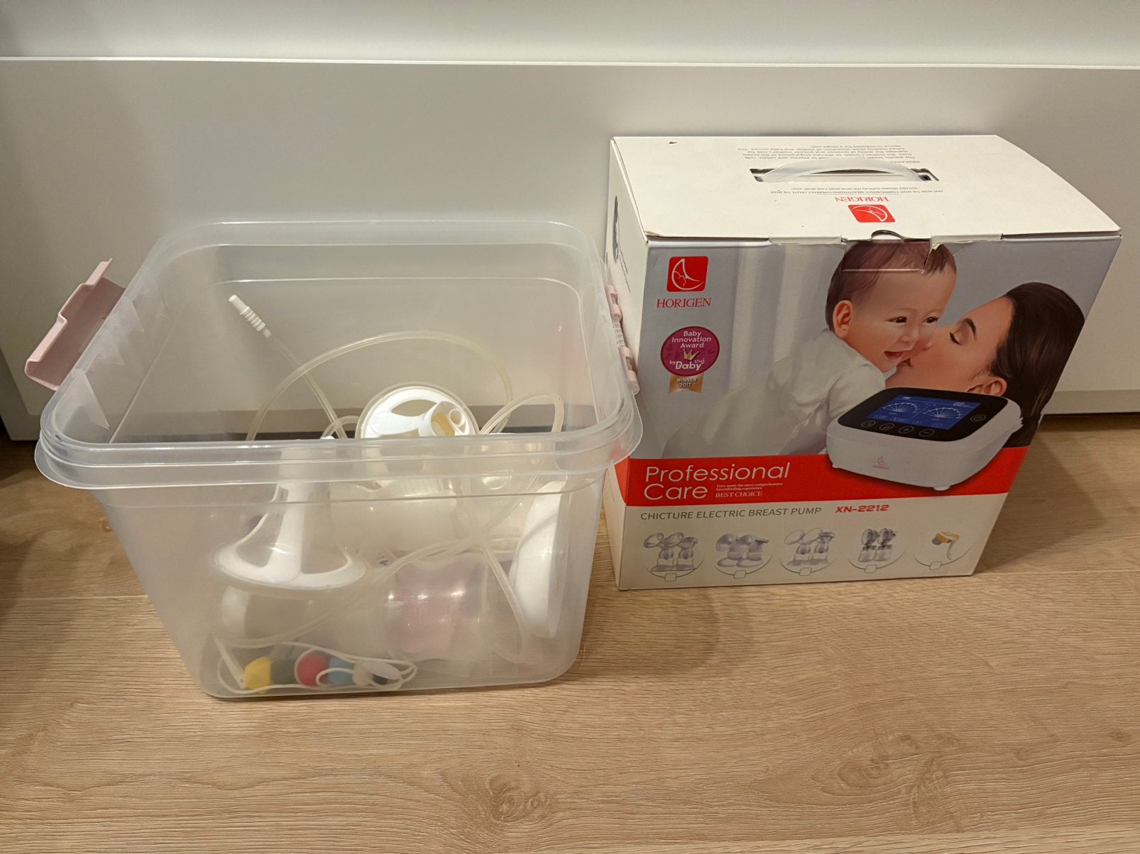 Horigen chicture borstkolf met veel accesoires, Automatisch, Borstkolf, Ophalen of Verzenden, Zo goed als nieuw