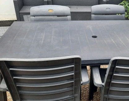 Hartman tuinstoel, donkergrijs, gebruikt, Ophalen, Gebruikt, Kunststof