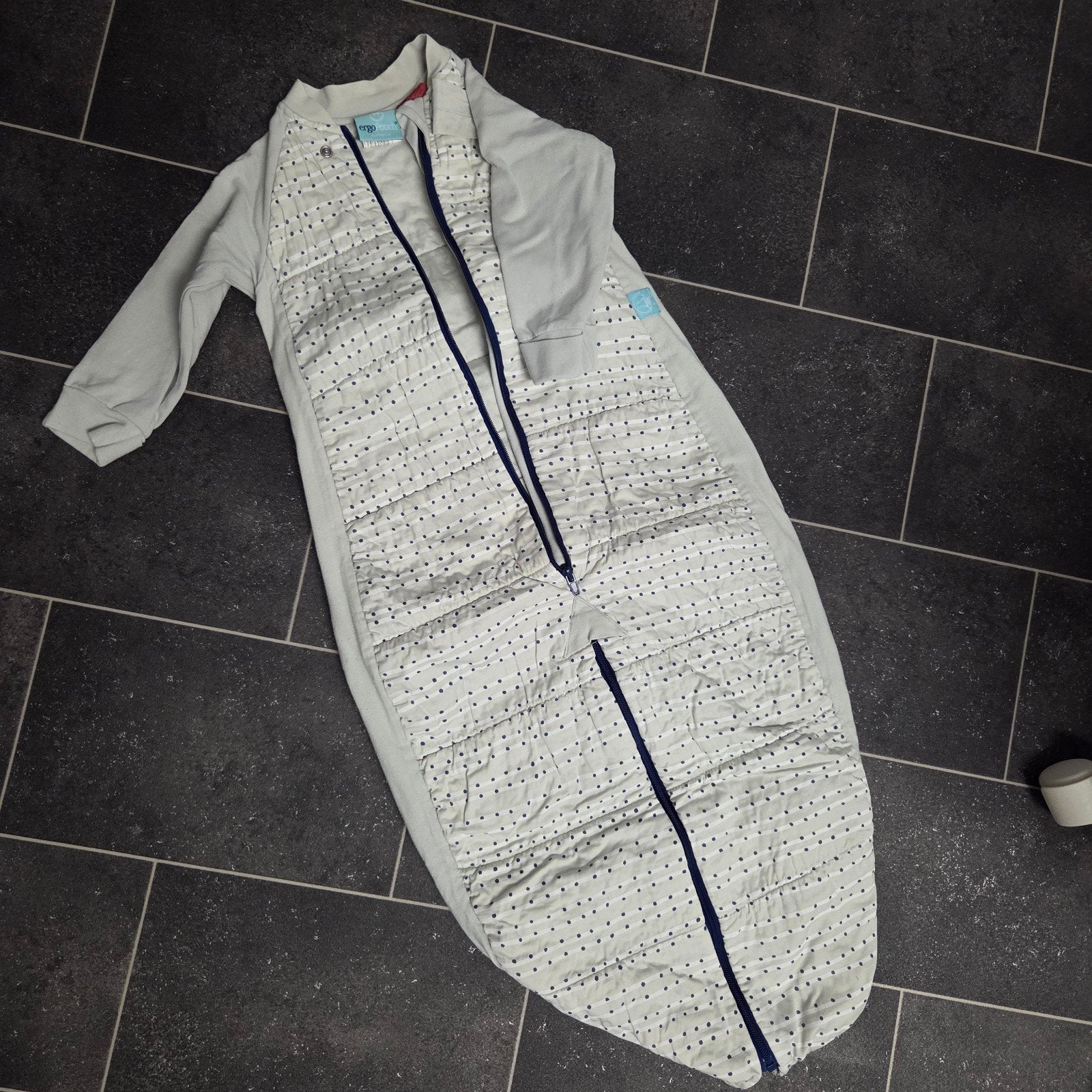 ErgoPouch slaapzak 3.5 TOG, lengte slaapzak 95 cm, Kinderen en Baby's, Gebruikt, Grijs, Dubbele rits, Overige merken