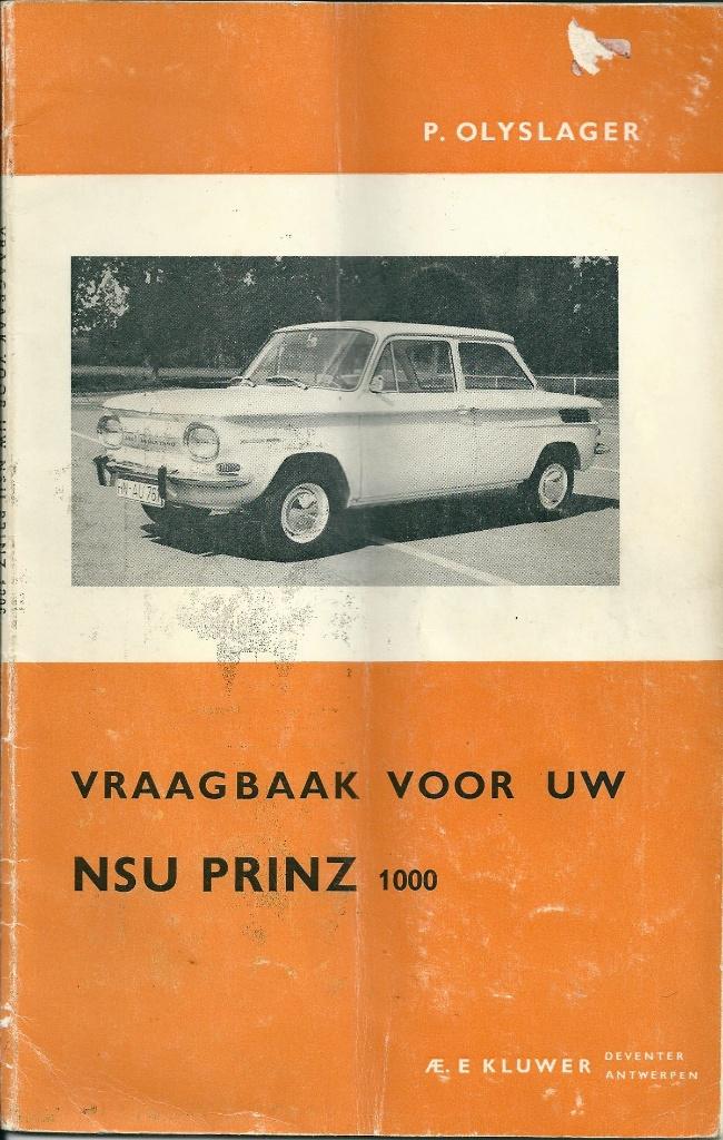Oldtimer vraagbaak NSU 1000 TT / Prinz, Auto diversen, Handleidingen en Instructieboekjes, Ophalen of Verzenden