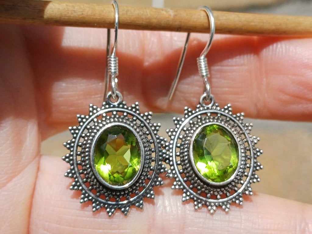 Vanoli 925 zilveren oorbellen met peridot, Sieraden, Tassen en Uiterlijk, Daiva1973@hotmail.com, Hangers, Vanoli, Amsterdam