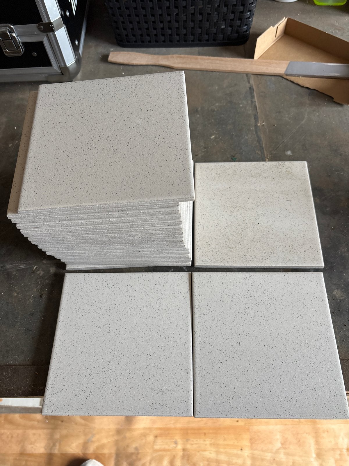 22 Tegeltjes - Wit met Spikkels, Ophalen, Nieuw, Minder dan 20 cm, Minder dan 5 m²