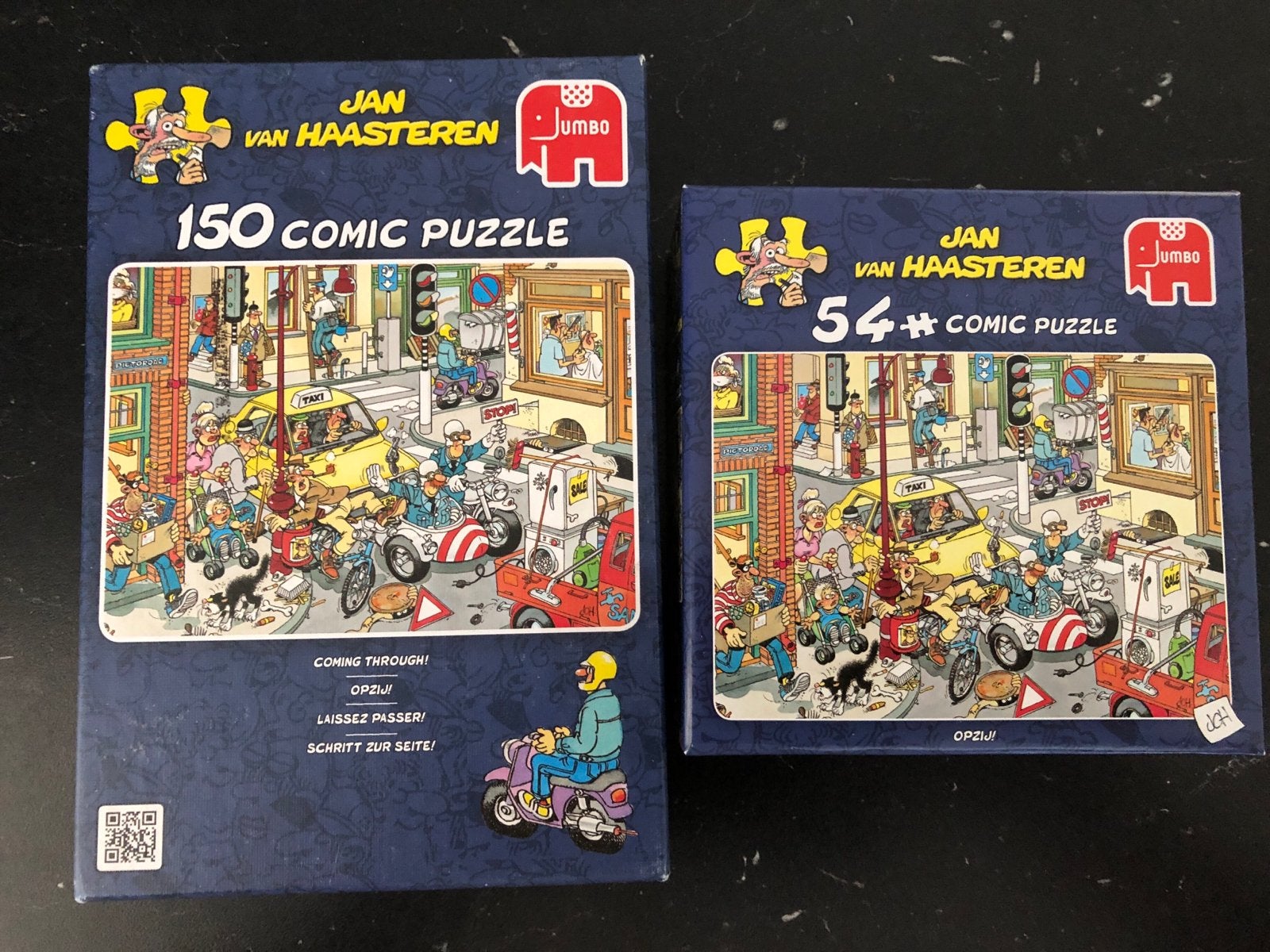 Jan van Haasteren Comic Puzzels - 150 en 54 stukjes, Ophalen of Verzenden, Meer dan 50 stukjes, Zo goed als nieuw, 6 jaar of ouder