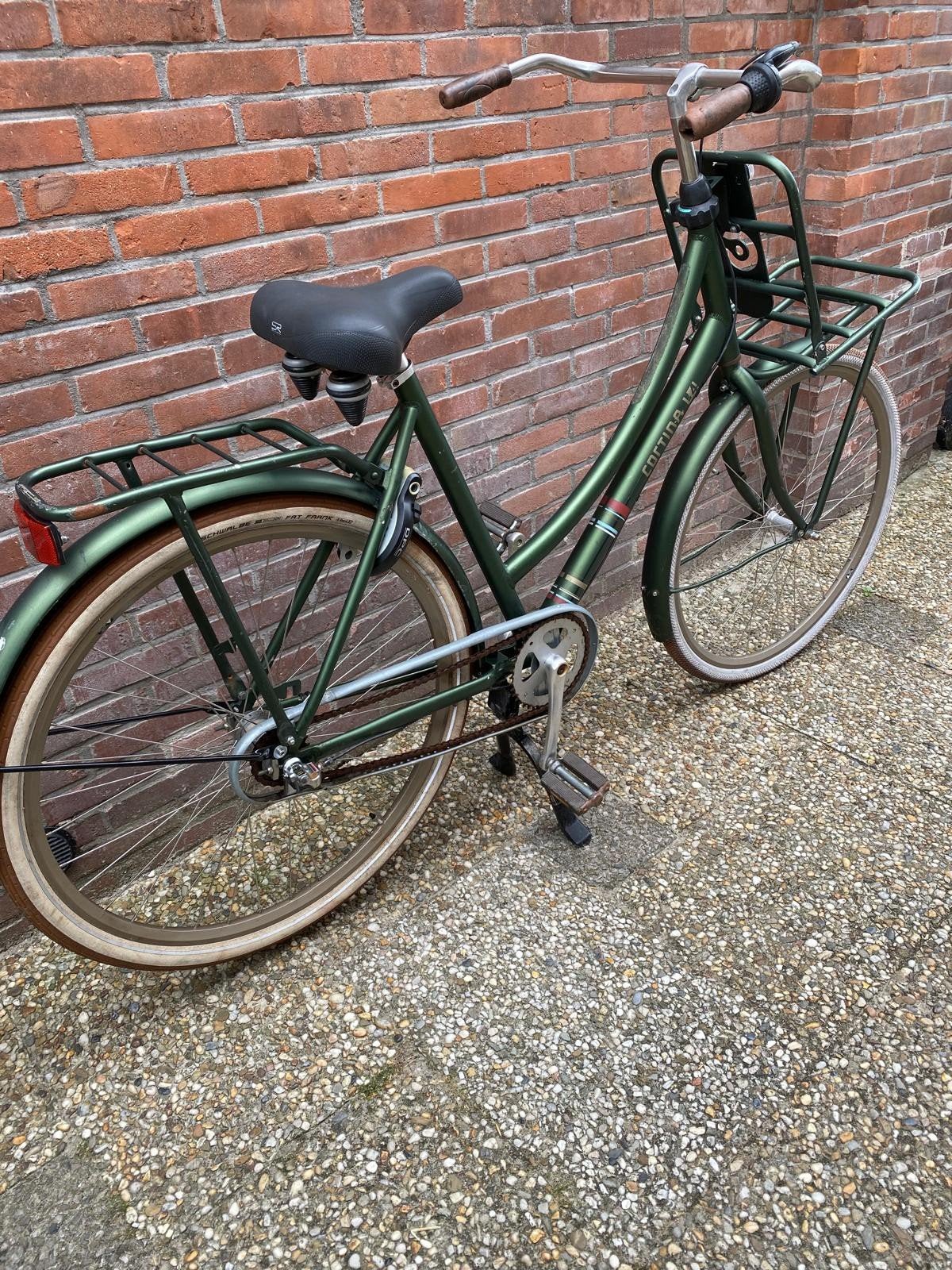 Cortina U4 Transportfiets - Groen, Fietsen en Brommers, Fietsen | Dames | Damesfietsen, Terugtraprem, Gebruikt, Versnellingen