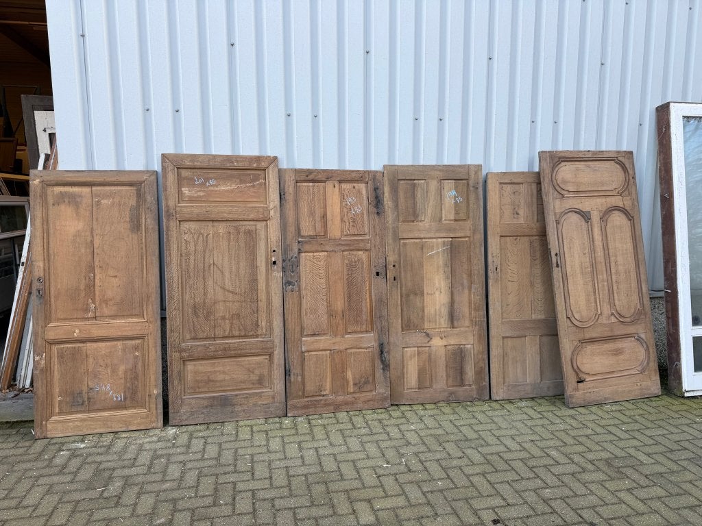 12 zeer oude antieke eiken deuren ( verschillende maten), Doe-het-zelf en Verbouw, Jurgen.hoogenboezem@gmail.com, Binnendeur, Ophalen of Verzenden