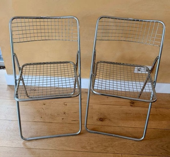2 Vintage Ikea Ted Net klapstoelen, Ophalen
