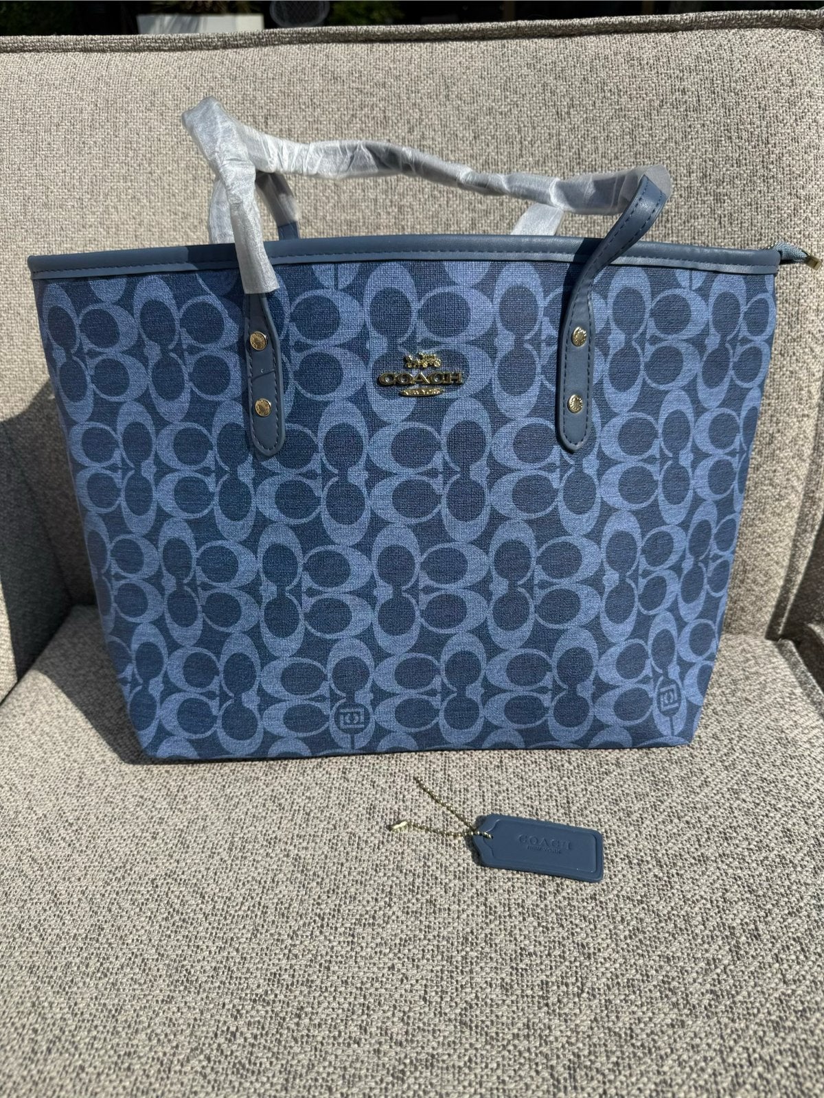 Coach denim look blauw, Ophalen of Verzenden, Nieuw, Blauw