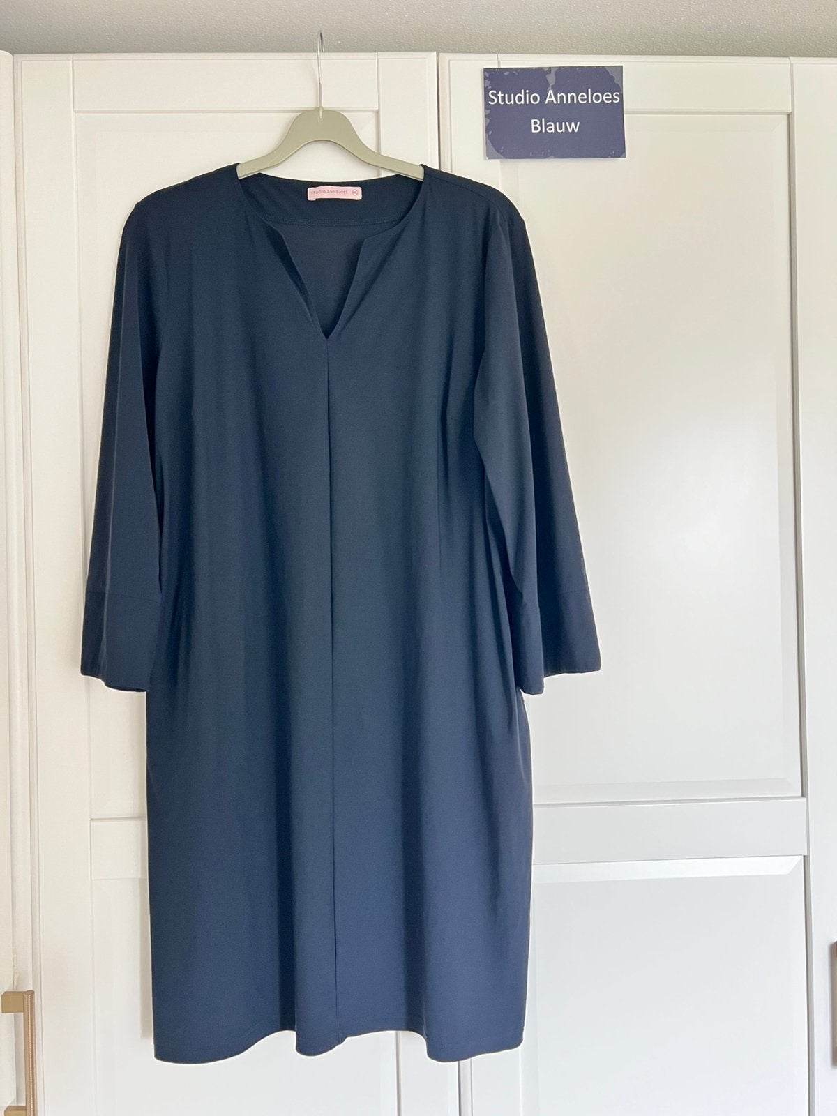 Studio anneloes caro jurk xxl donkerblauw, Blauw, Maat 46/48 (XL) of groter, Ophalen of Verzenden, Zo goed als nieuw
