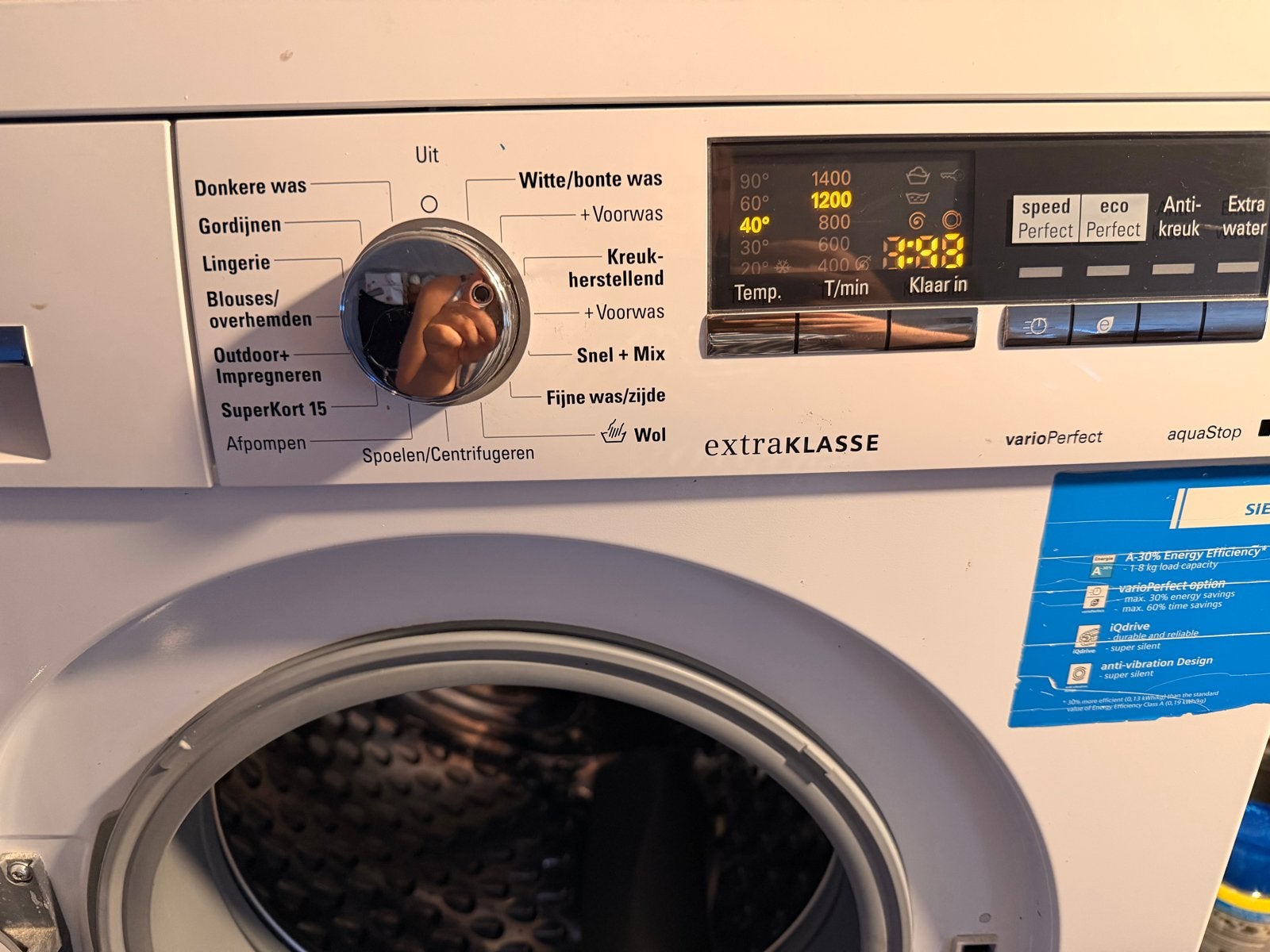 Siemens VarioPerfect Wasmachine - ExtraKlasse, Witgoed en Apparatuur, Wasmachines, Ophalen, Gebruikt, Voorlader, Kort programma