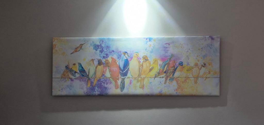 Prachtige vogel schilderij. Mooie kleuren op linnen., Ophalen of Verzenden