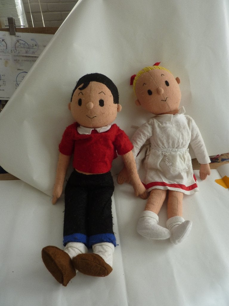 suske en Wiske poppen (2e stel) ca. 45 cm hoog, Ophalen, Zo goed als nieuw, Pop