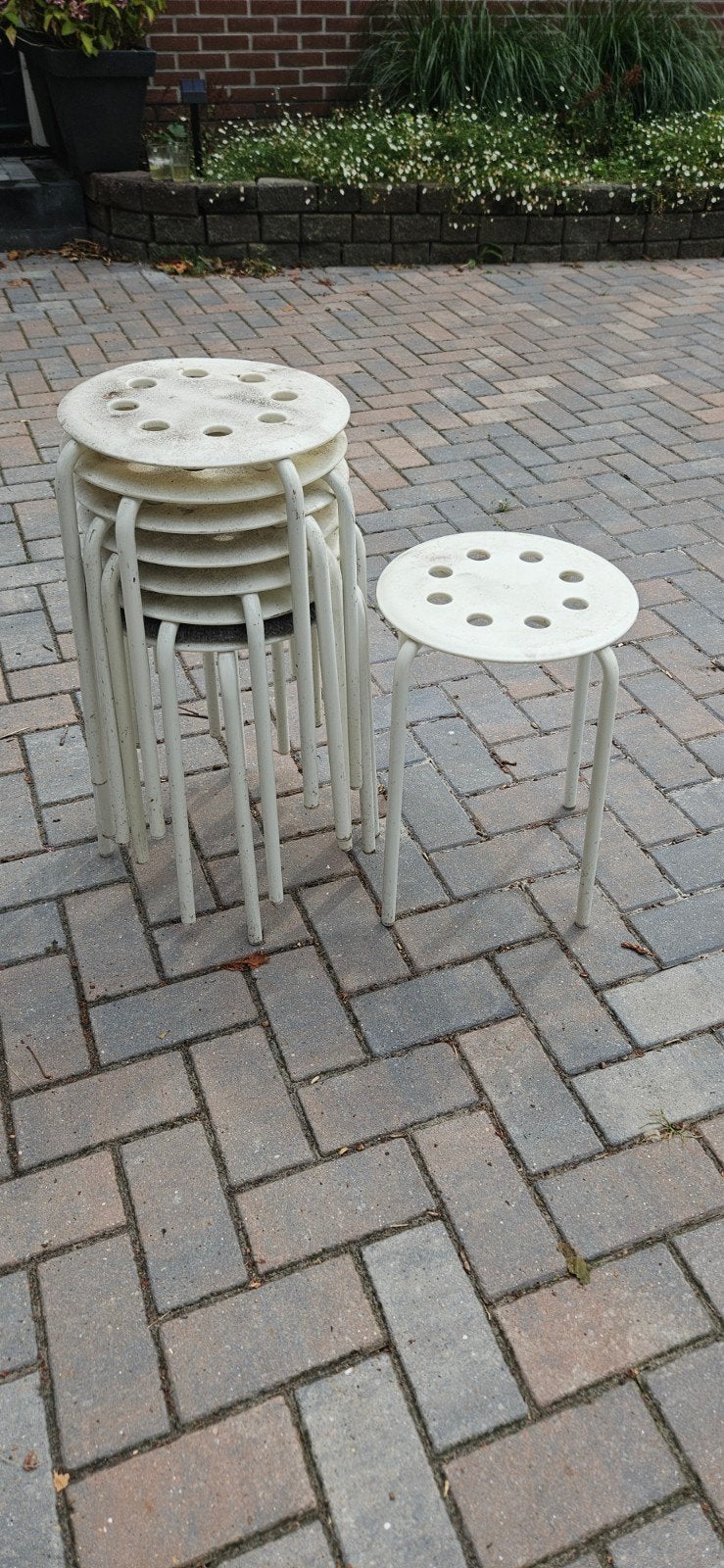 8 ikea krukjes wit, Ophalen, 60 tot 90 cm, Kunststof, Gebruikt