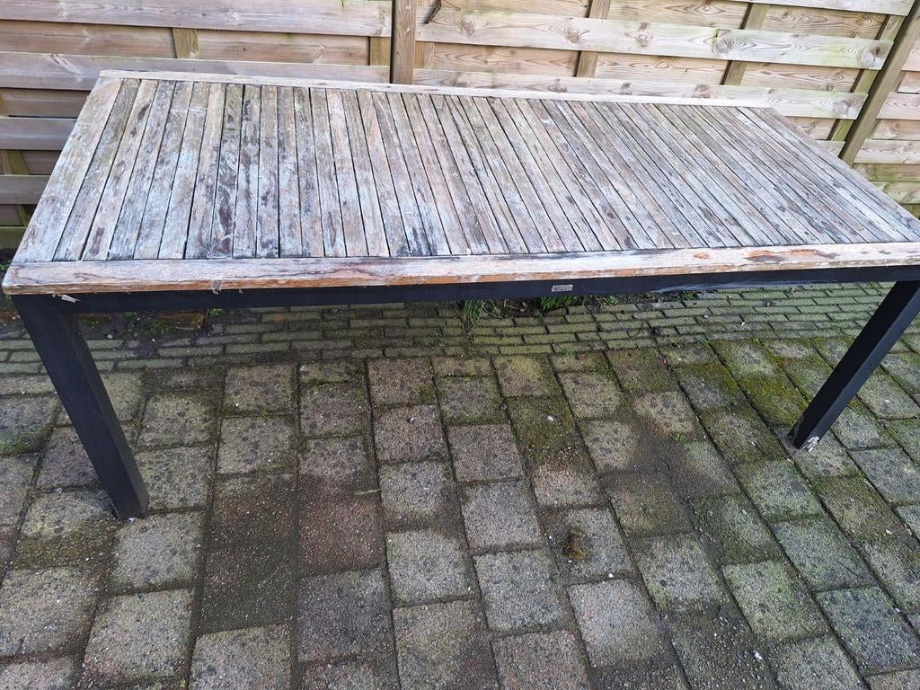 Grote tuintafel 200x 90, Tuin en Terras, Ophalen, Rechthoekig, Aluminium
