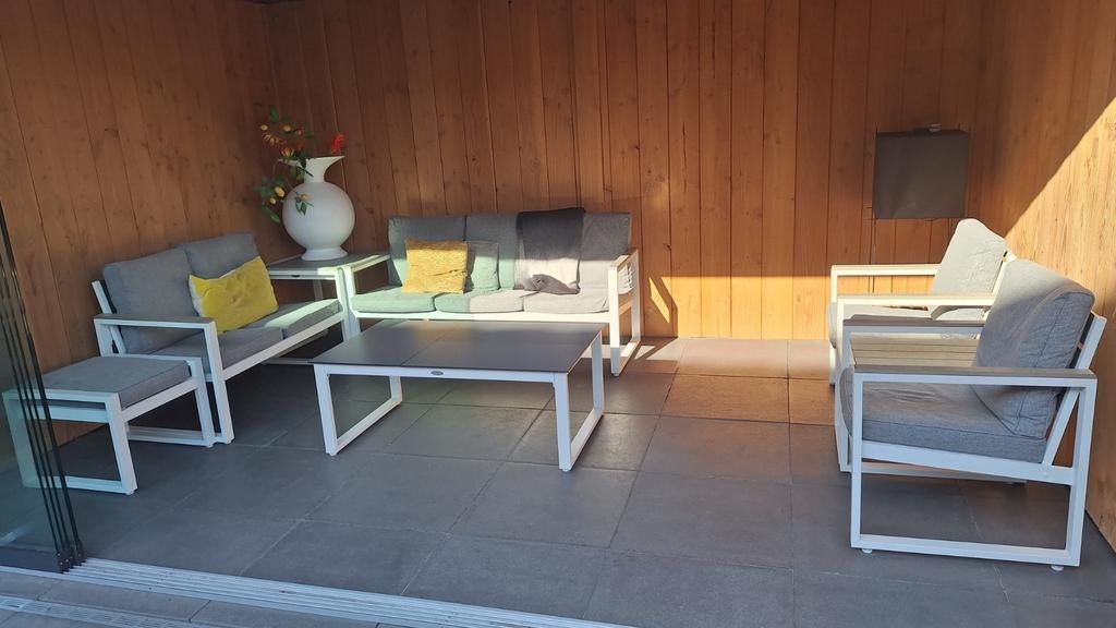 Loungehoek, set, Gebruikt, Aluminium, Ophalen of Verzenden, Loungeset