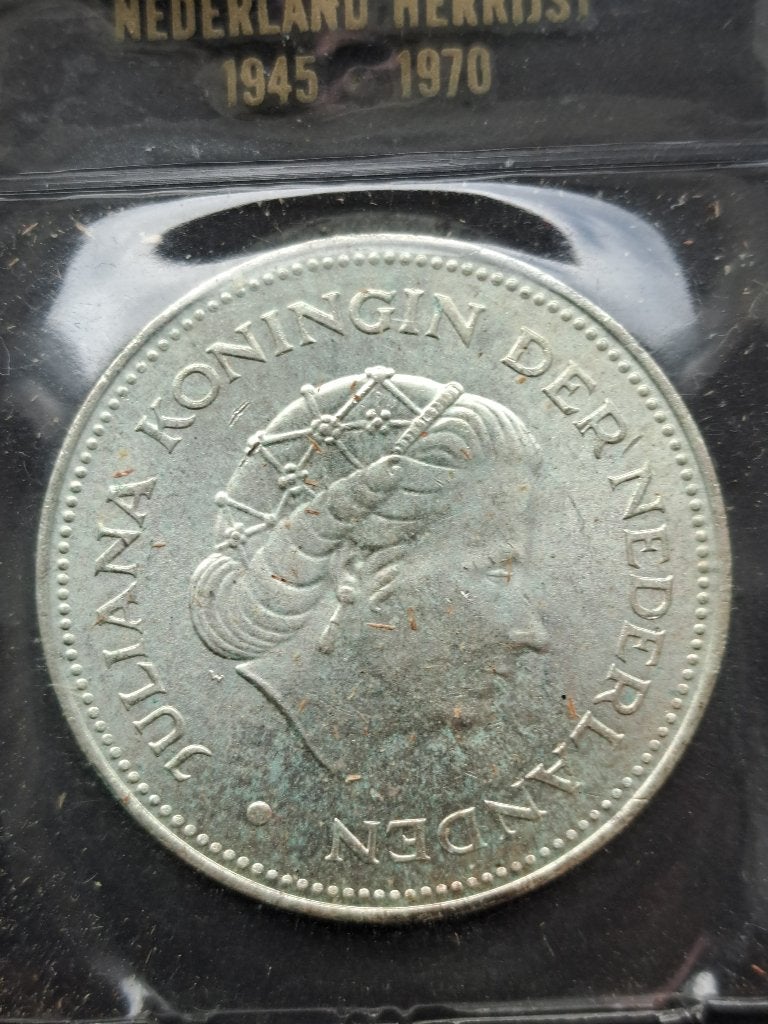 10 gulden 1970  Nederland Herrijst zilver, Ophalen of Verzenden, Koningin Juliana, 10 gulden, Zilver