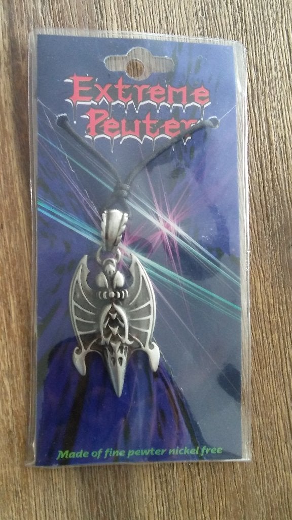 Extreme Pewter ketting gothic hanger logo NIEUW metal, Ophalen of Verzenden, Zo goed als nieuw
