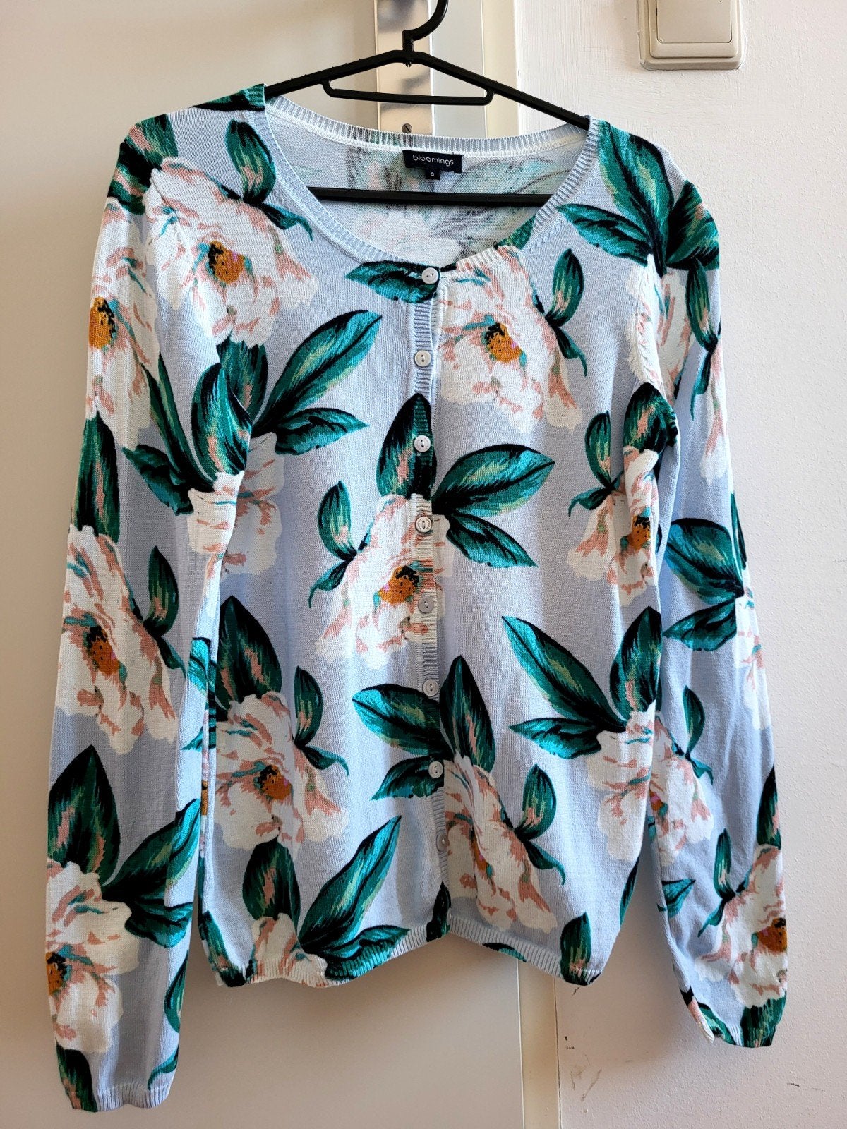 Prachtig Bloomings vest met bloemenprint 100% katoen, Blauw, Nieuw, Ophalen of Verzenden, Bloomings